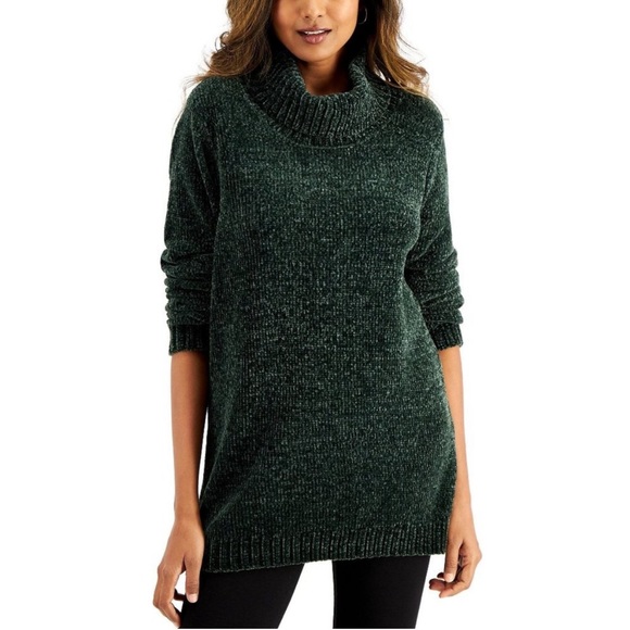 Karen Scott Sweaters - NWT Karen Scott Chenille Cowl Tunic Length Cozy Sweater